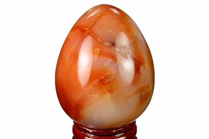 Colorful, Polished Carnelian Agate Egg - Madagascar #172700